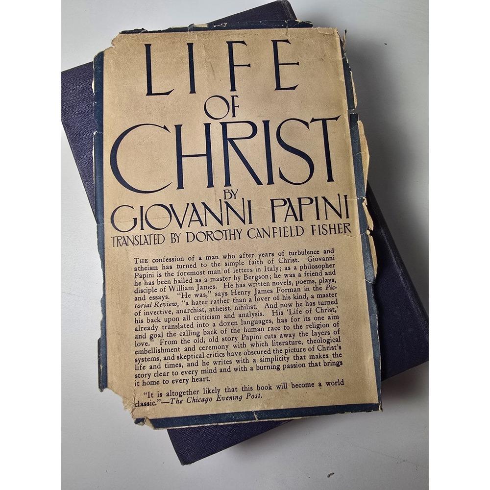 Life of Christ by Giovanni Papini 1923 Vintage Book